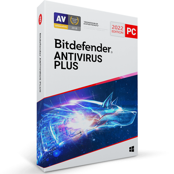 Bitdefender Antivirus Plus 2022 | Windows 1 Jahr 1 Gerät