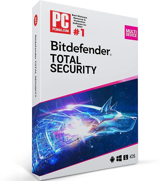 Bitdefender Total Security 2023/2024 - PC/Mac/Mobilgeräte